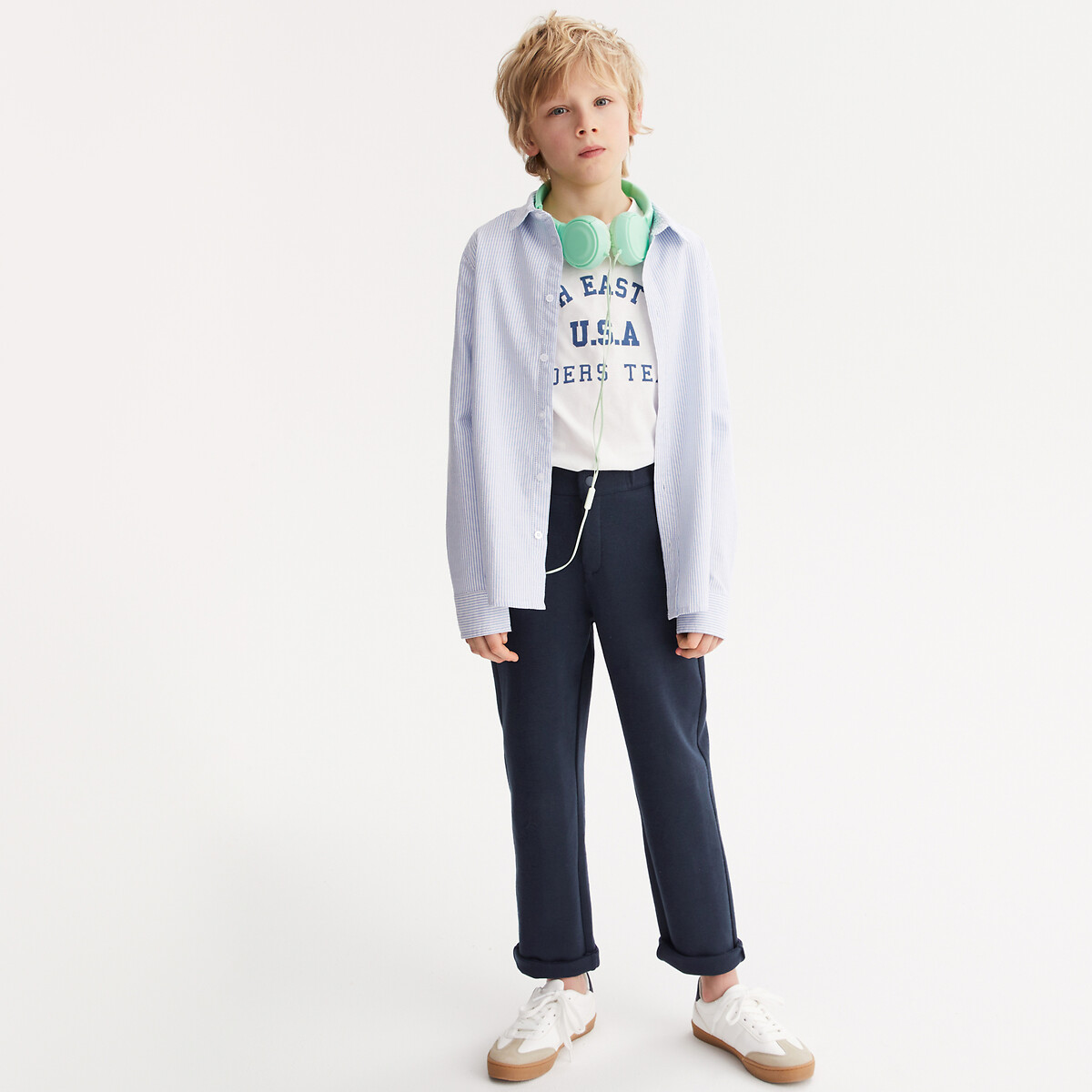 COLEÇÕES LA REDOUTE<br>Calças jogging em piqué polar