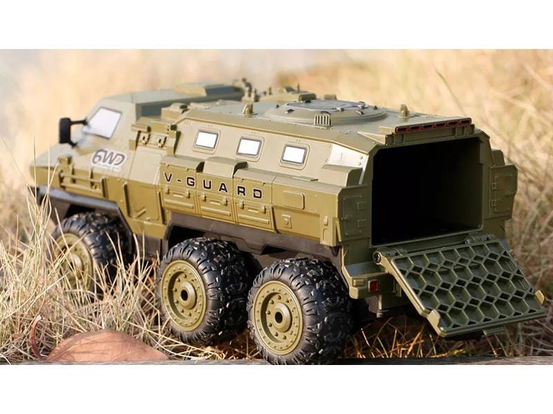 Amewi Panzerfahrzeug V-Guard 6WD, Olivgrün RTR, 1:16 Gepanzertes 6x6 RC Fahrzeug