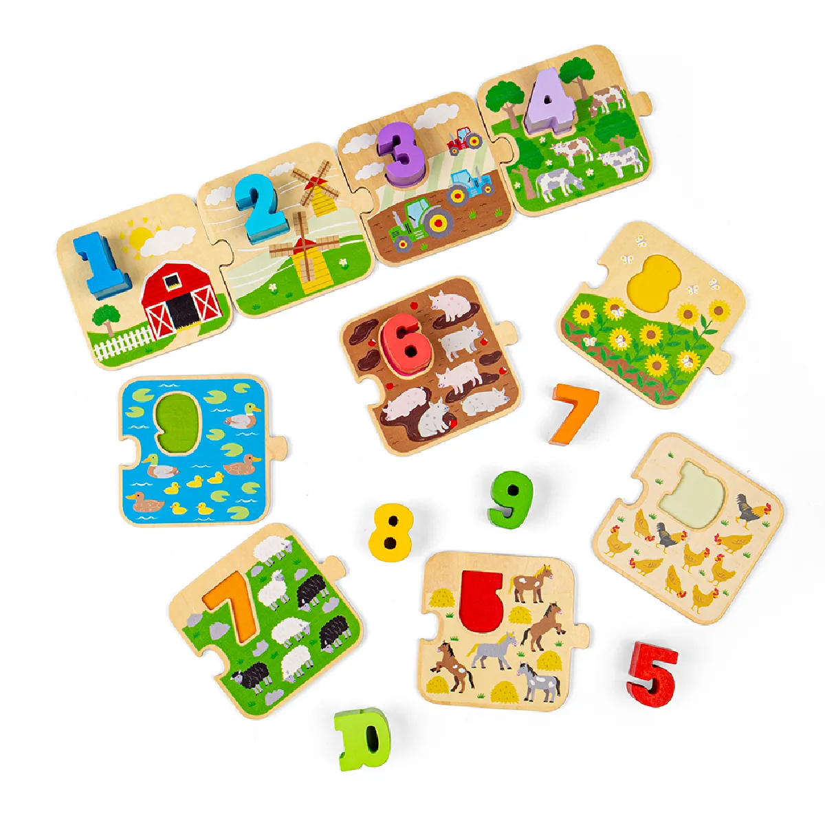 Bigjigs Toys Puzzle de Tuiles de Ferme