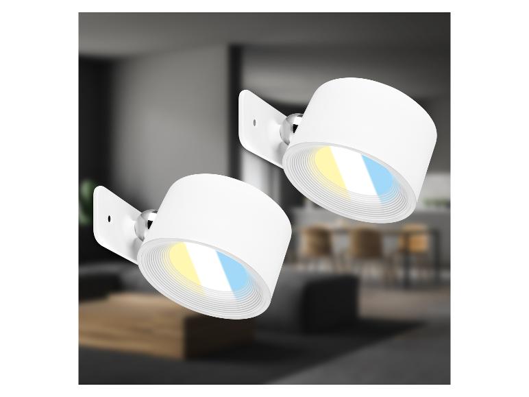 Set van 2 draadloze wandlampen