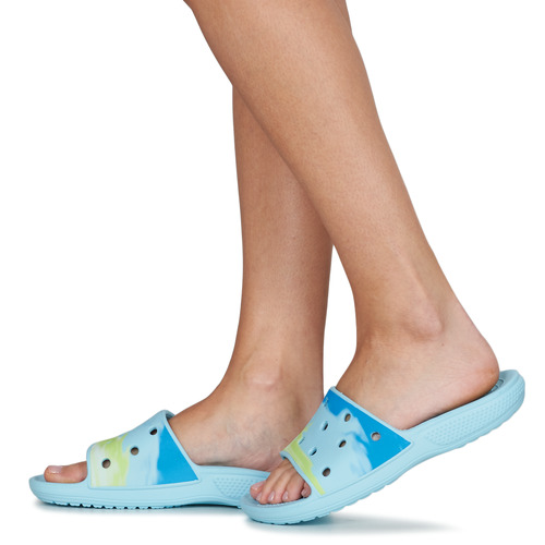 Crocs - CLASSIC CROCS OMBRE SLIDE - Bleu / Vert