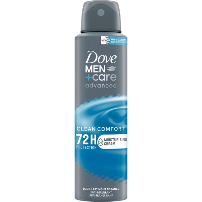 Dove Men+Care Advanced Clean Comfort Anti-Transpirant Deodorant Spray 150 ML