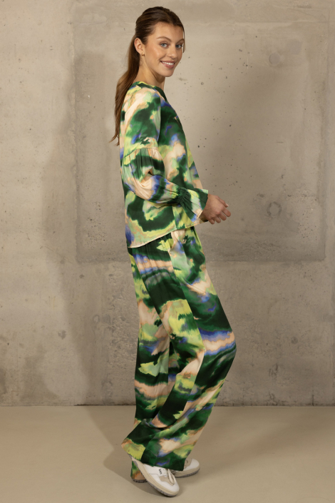 Kimara groene dames blouse