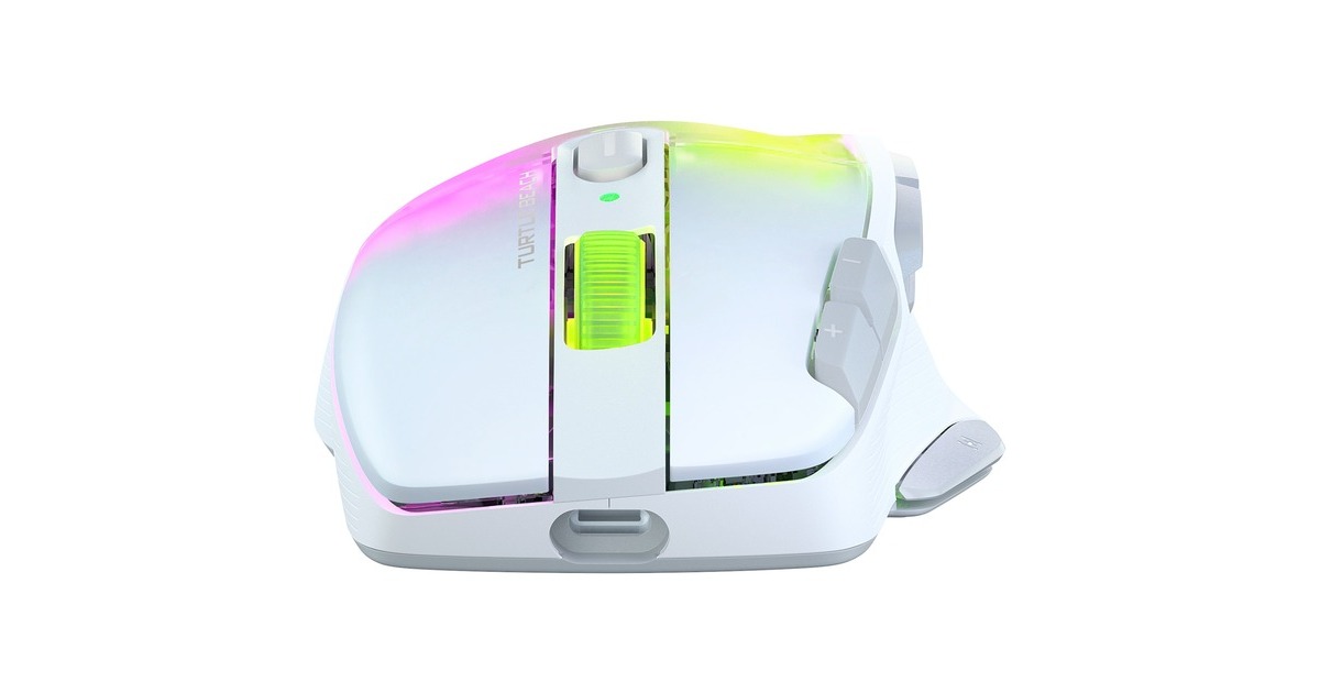 Turtle BeachKone XP Air gaming muis  (Wit, USB-C / 2,4GHz / Bluetooth, 50 - 19.000 Dpi, RGB)