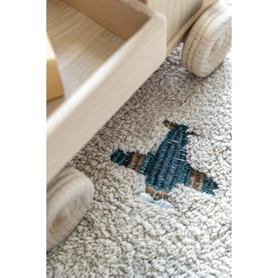 Tapis Petit Kinderteppich Jort cream blue Ø130 cm