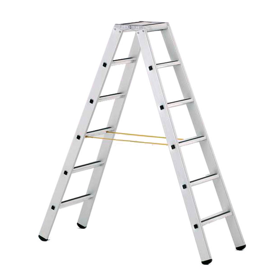 Zarges geplooide trapladder, geanodiseerd Saferstep B 2x5 treden