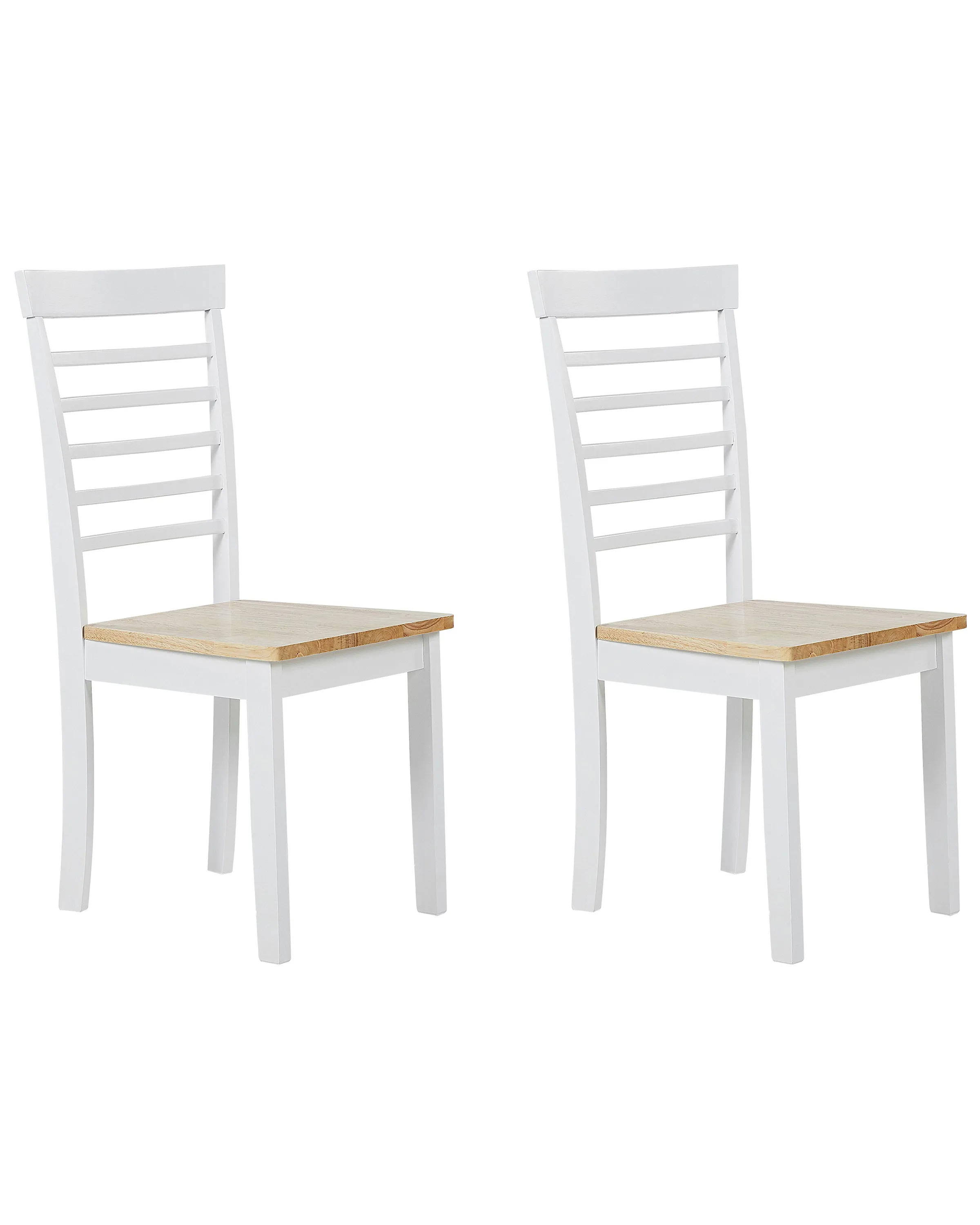 Set van 2 eetkamerstoelen BATTERSBY Hout Wit