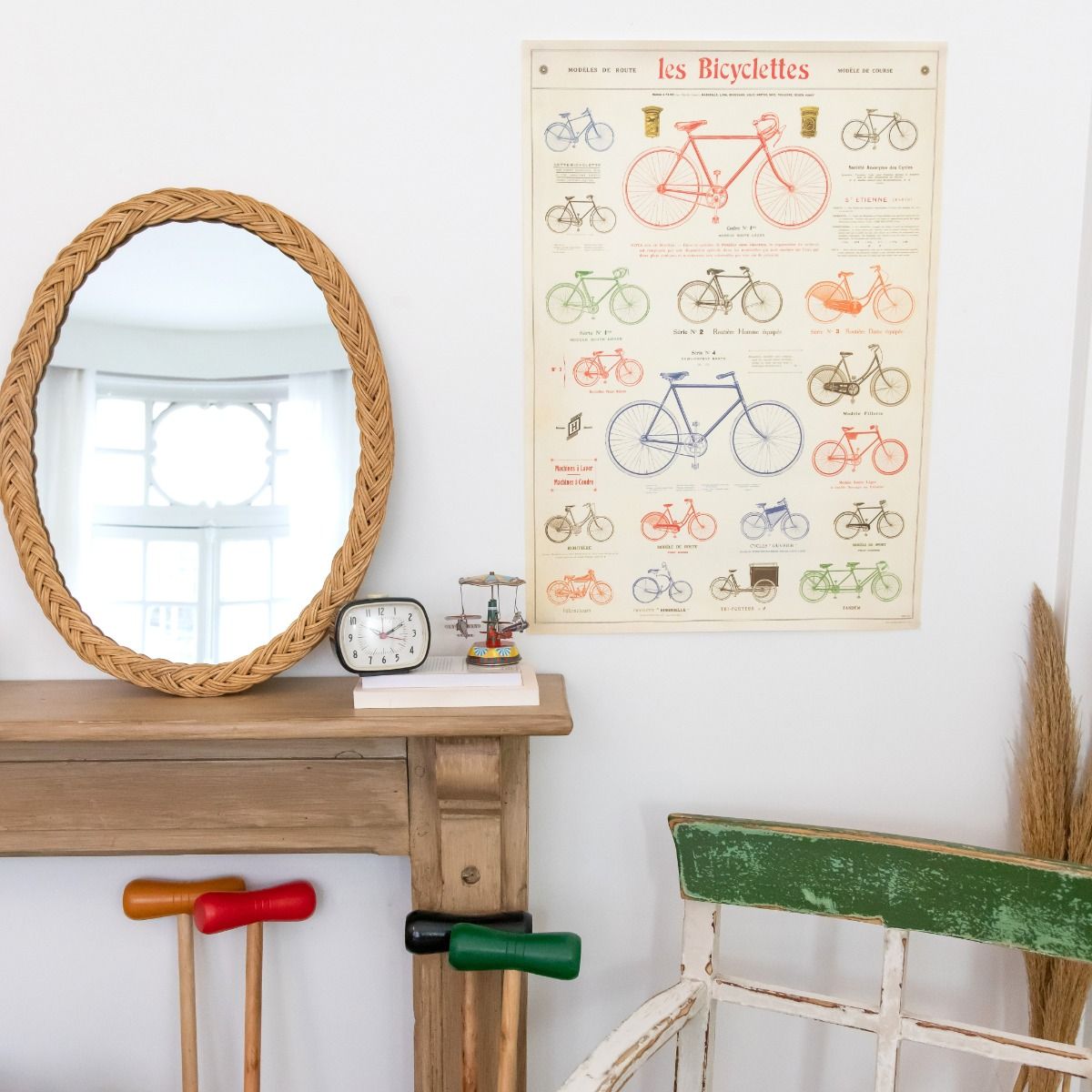 Affiche rétro Bicyclettes Letterbox