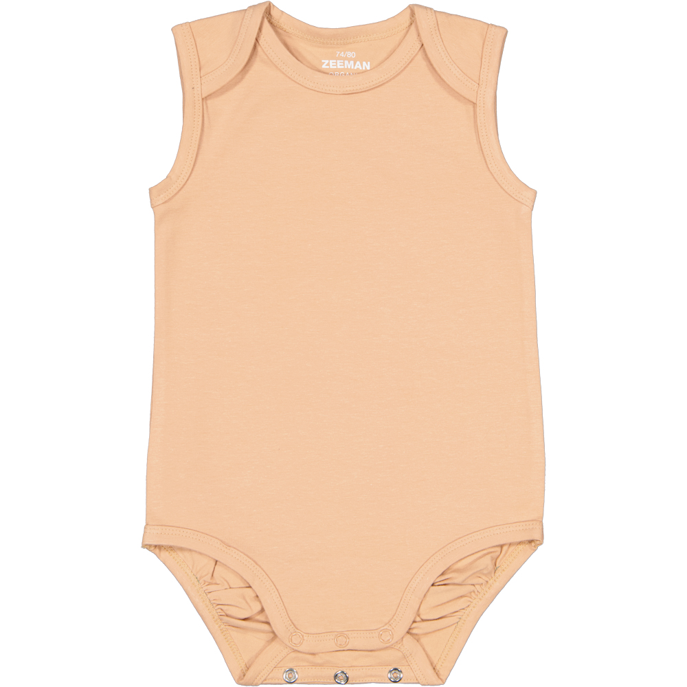 Baby romper Mouwloos Lichtbruin kopen? Goed en goedkoop