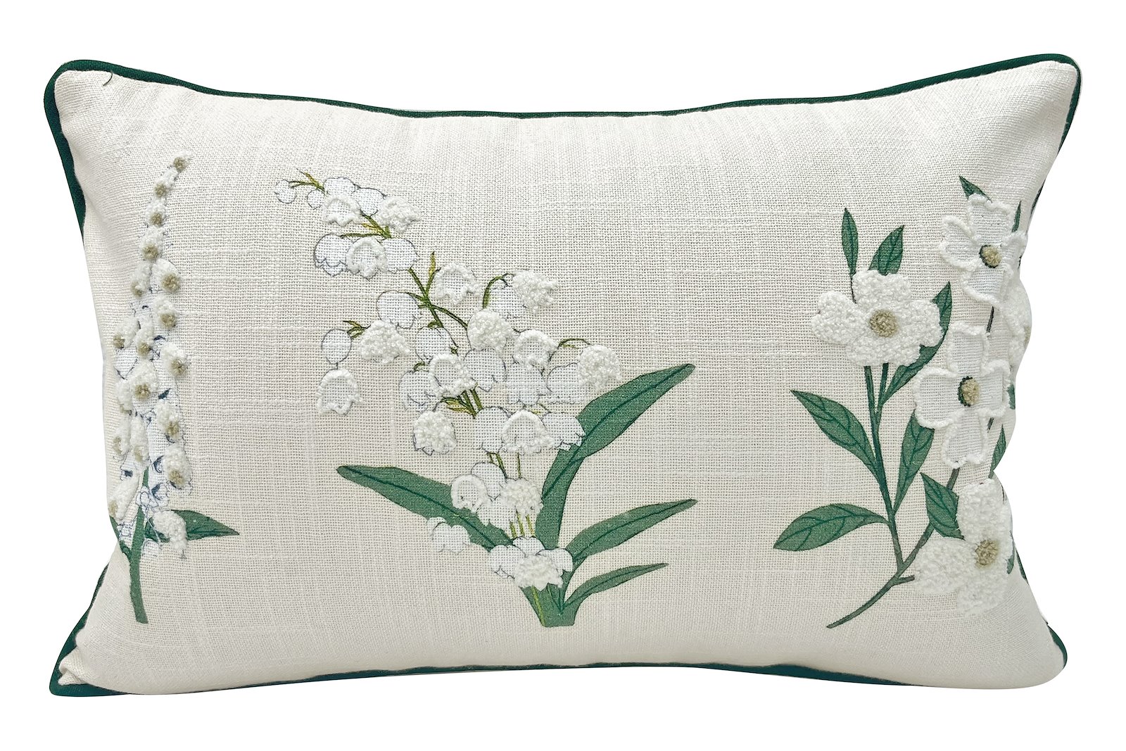 Ella pute Offwhite med broderi 30x45 cm