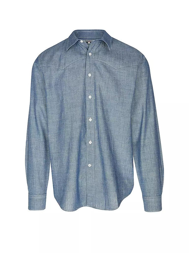 NUDIE JEANS Hemd Regular Fit GEORGE CHAMBRAY blau