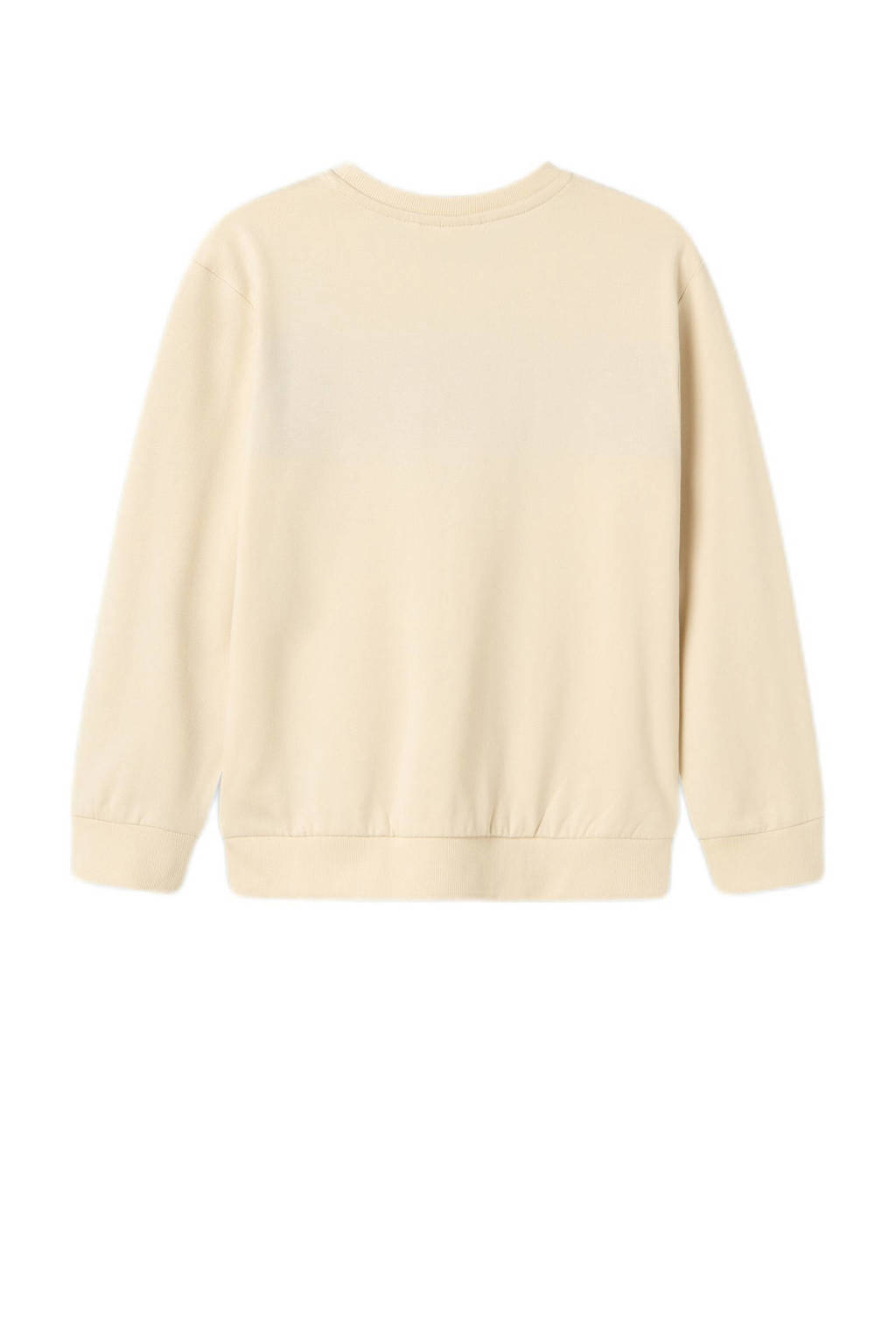 NAME IT sweater NKMVANCE met printopdruk lichtzand