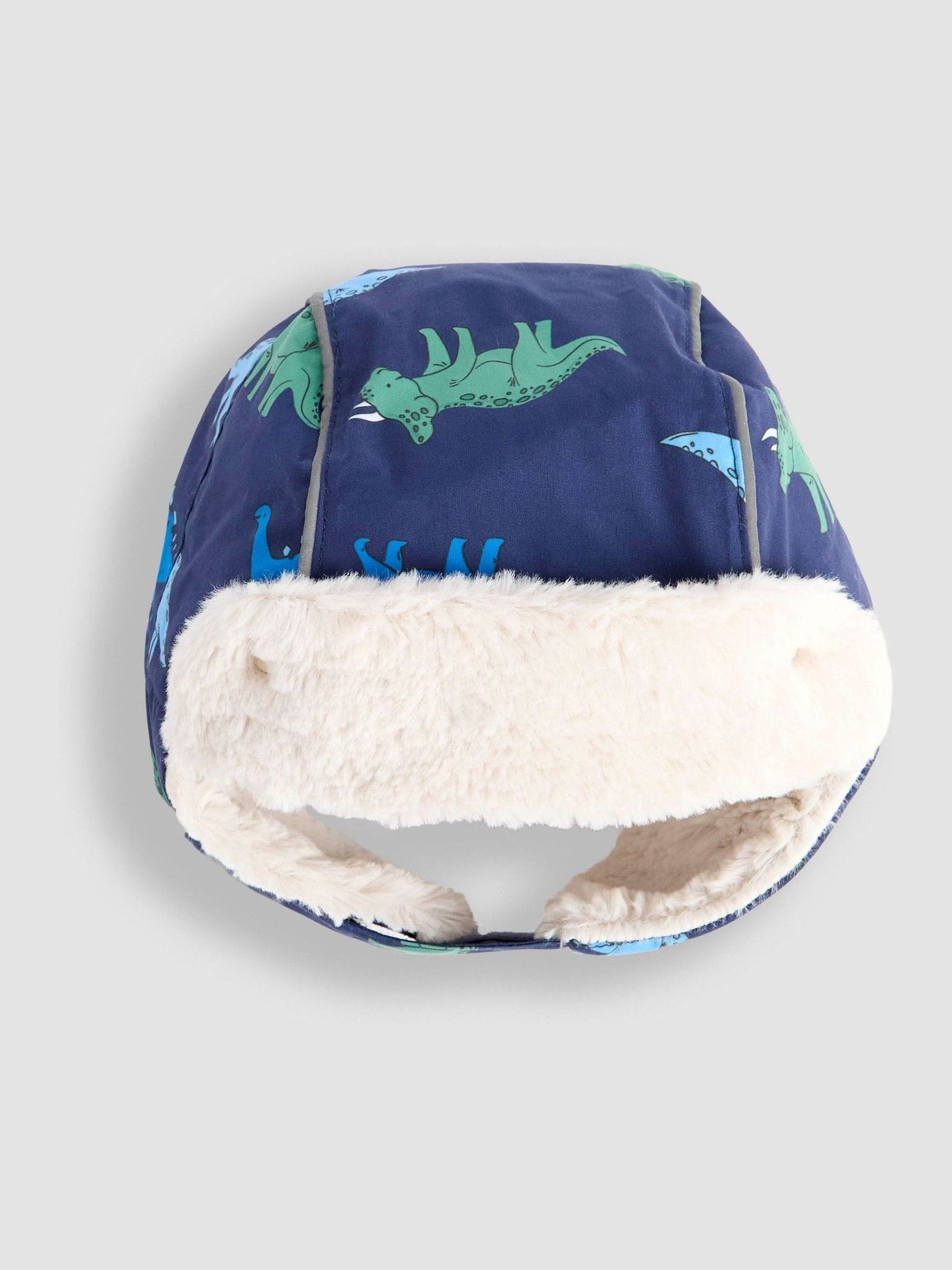 Marineblauw met dinosaurussen - JoJo Maman Bébé Trapper Hat