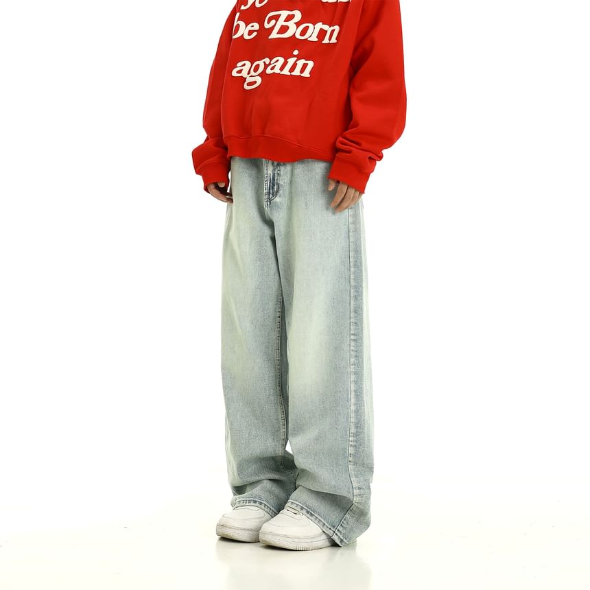 Meiksip - Hoge taille losse rechte jeans