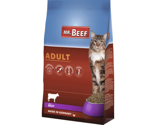 MR.BEEF Basic droogvoer voor katten, 4 kg, rundvlees, non-GMO, zonder toegevoegde suikers, zonder kunstmatige kleurstoffen, zonder soja. Gemaakt in Duitsland.