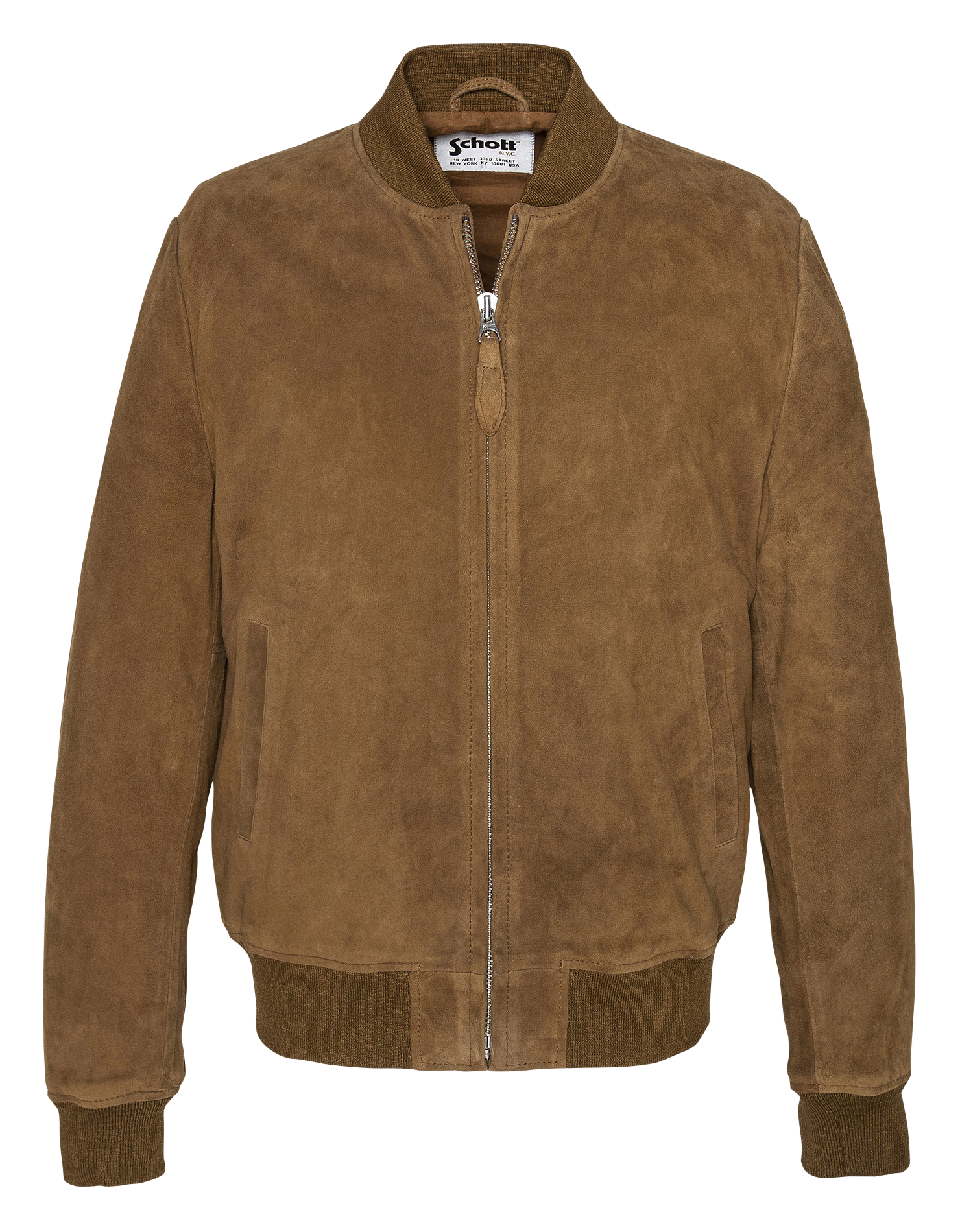 Blouson zippé en cuir | Marron