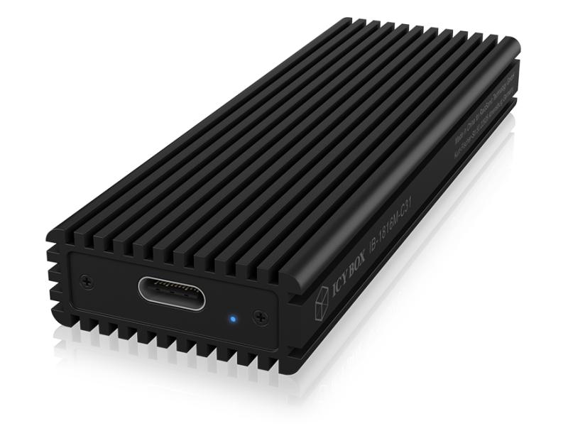 ICY BOX Externes Gehäuse IB-1816M-C31 M.2 NVMe Externes Type-C Gehäuse für M.2 NVMe SSD