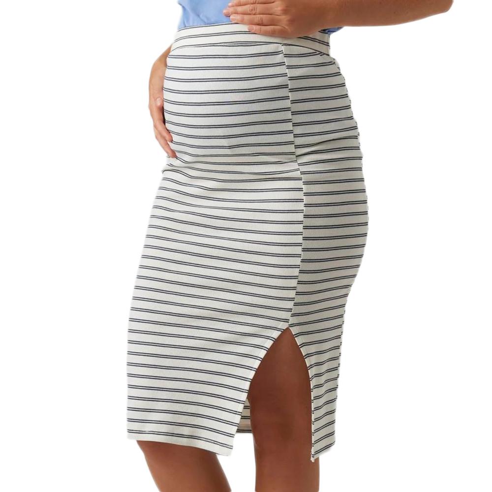 Mamalicious Jupe de grossesse Blanche/Noir Femme Mamalicious Ravena