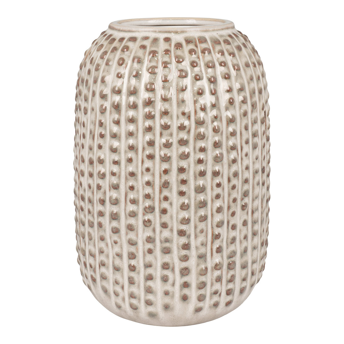 House Nordic Vase en céramique marron - D.13x20 cm