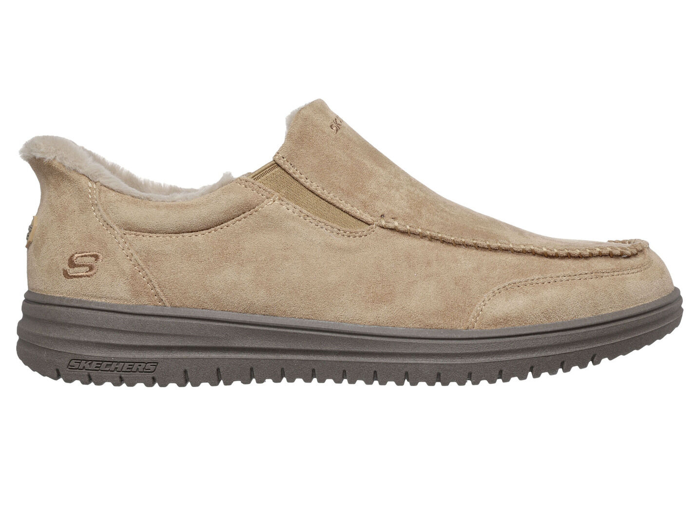 SKECHERS, bequeme Herren-Slipper, mit geformter Slip-Ins Fersenplatte