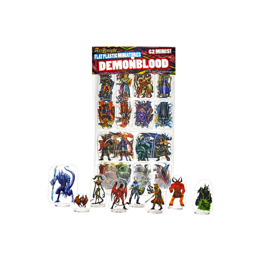 Flat Plastic Miniatures - Demonblood - 62 Pieces