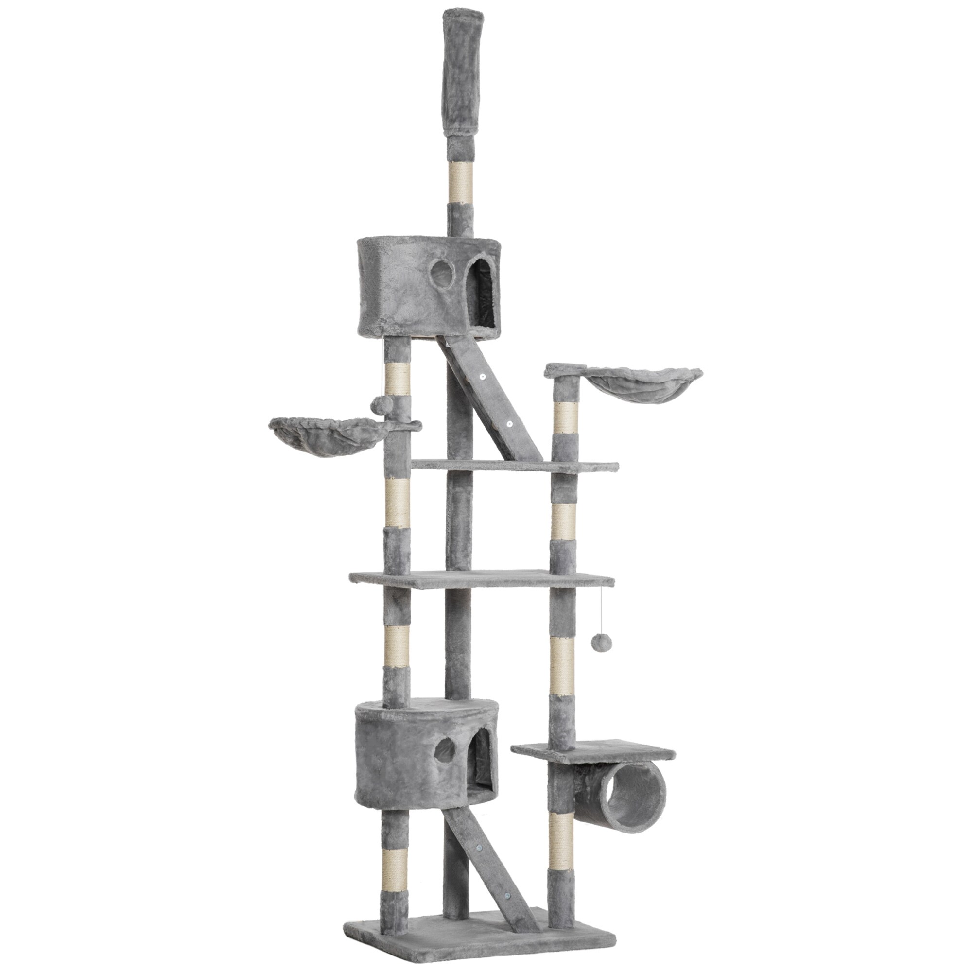 PawHut Kratzbaum deckenhoch 60 x 45 x 240-260 cm (LxBxH)