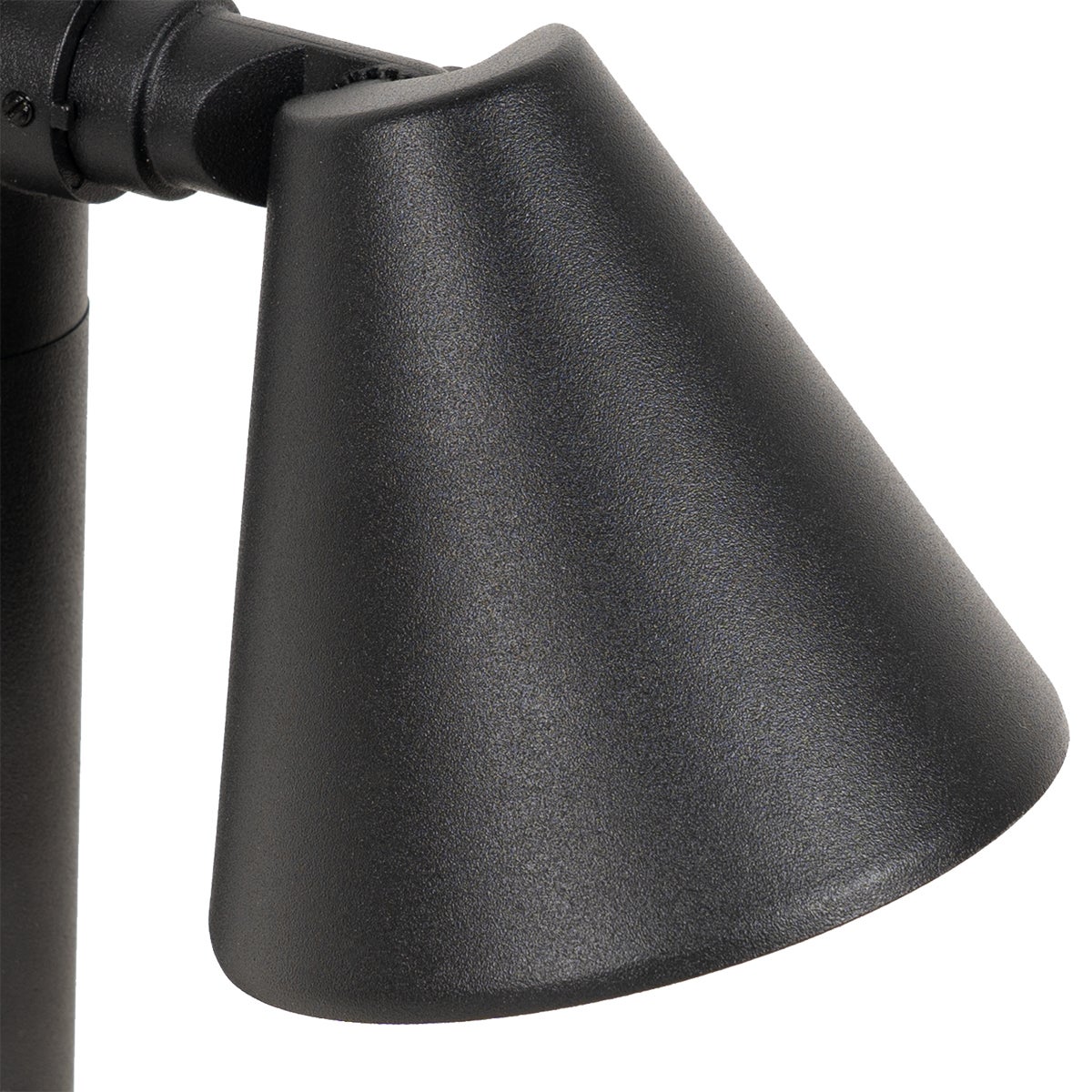 Moderne zwarte buitenpaal, 30 cm, IP44, verstelbaar - Ciara