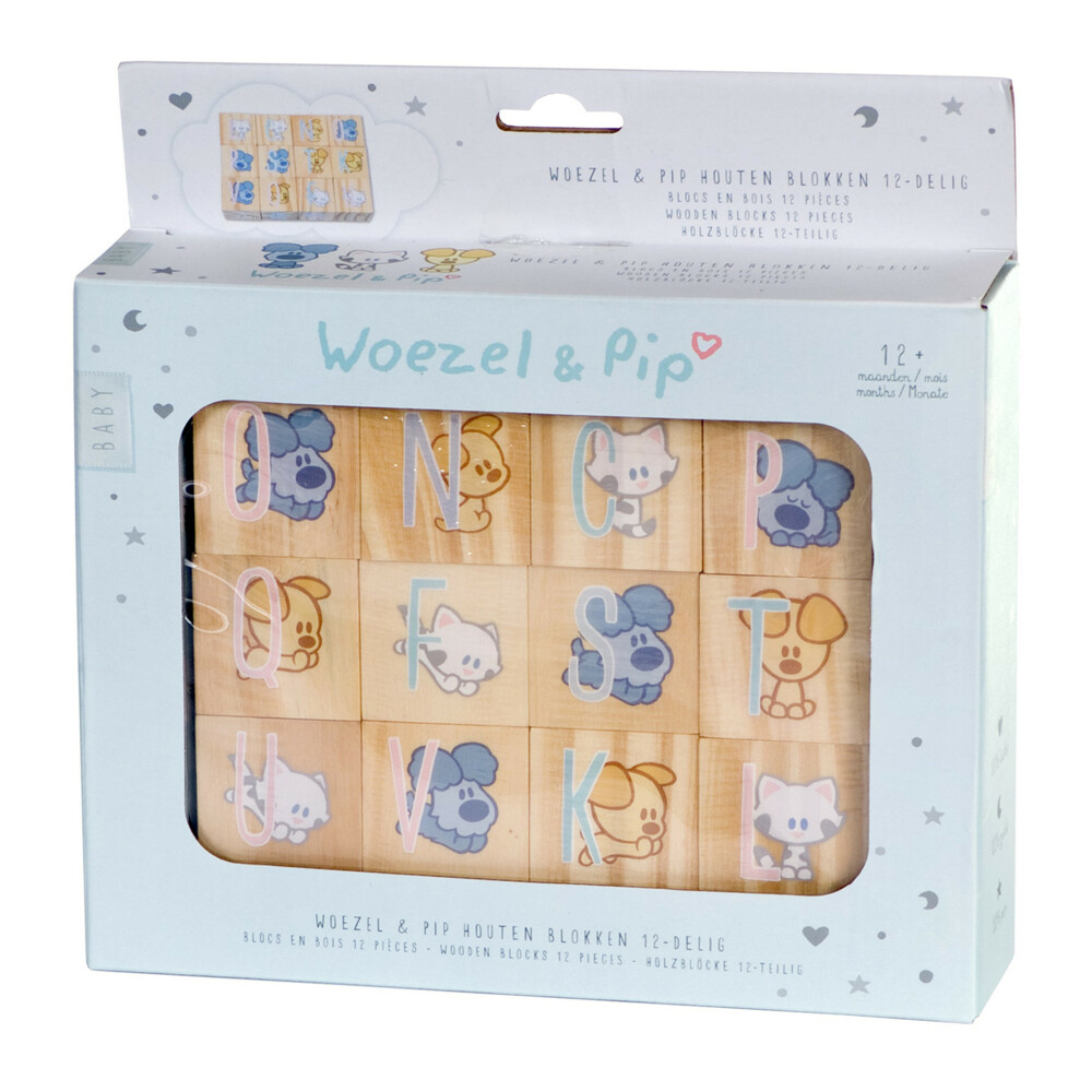 Woezel en Pip Woezel en Pip Baby Houten Blokken