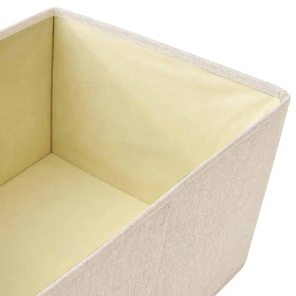 vidaXL - Opbergbox Opbergboxen - Crème - Stof