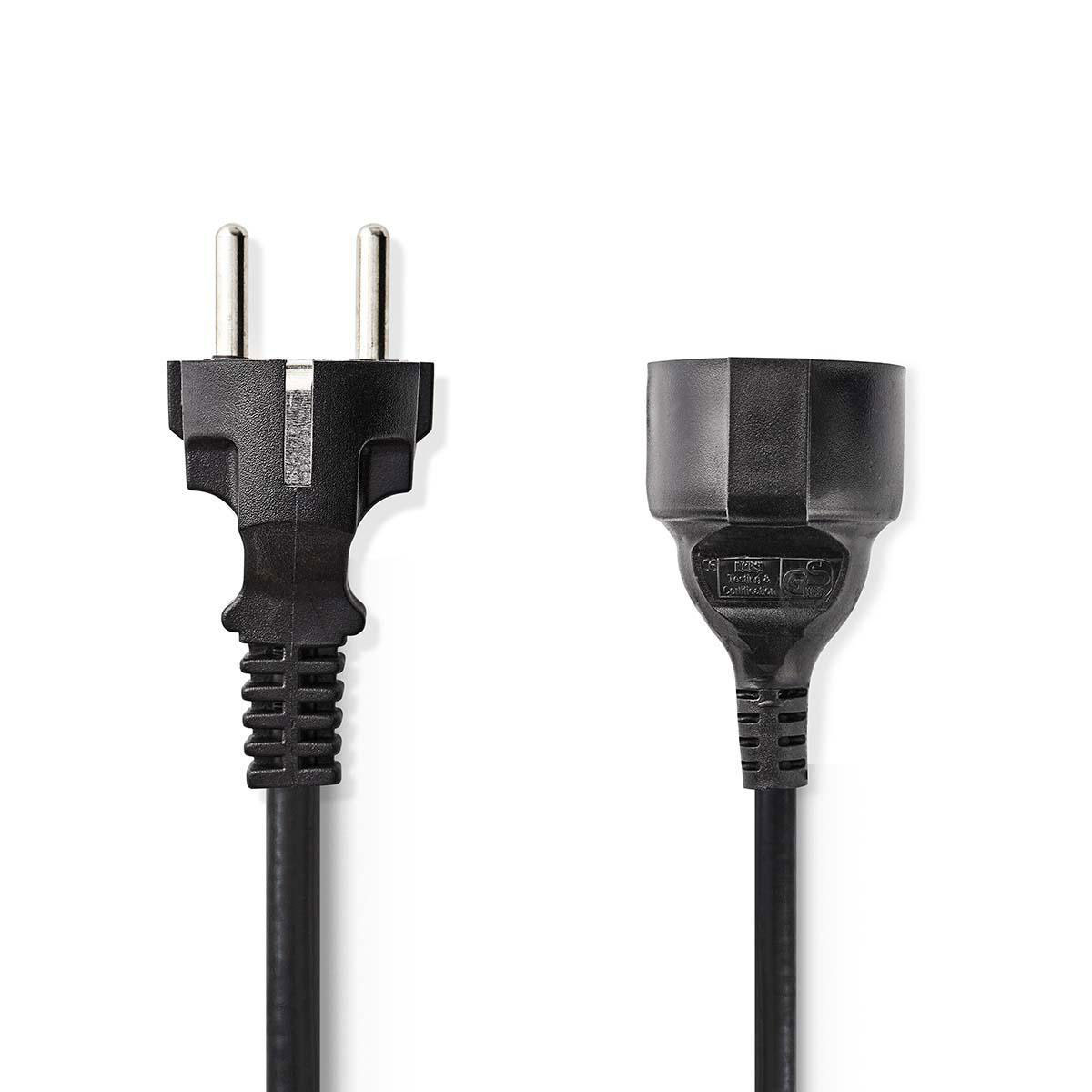 Nedis Rallonge électrique droite noire - 3 mètres