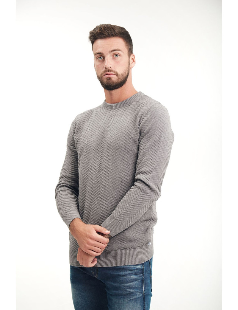KRONSTADT PULL HOMME MAILLE CHEVRON