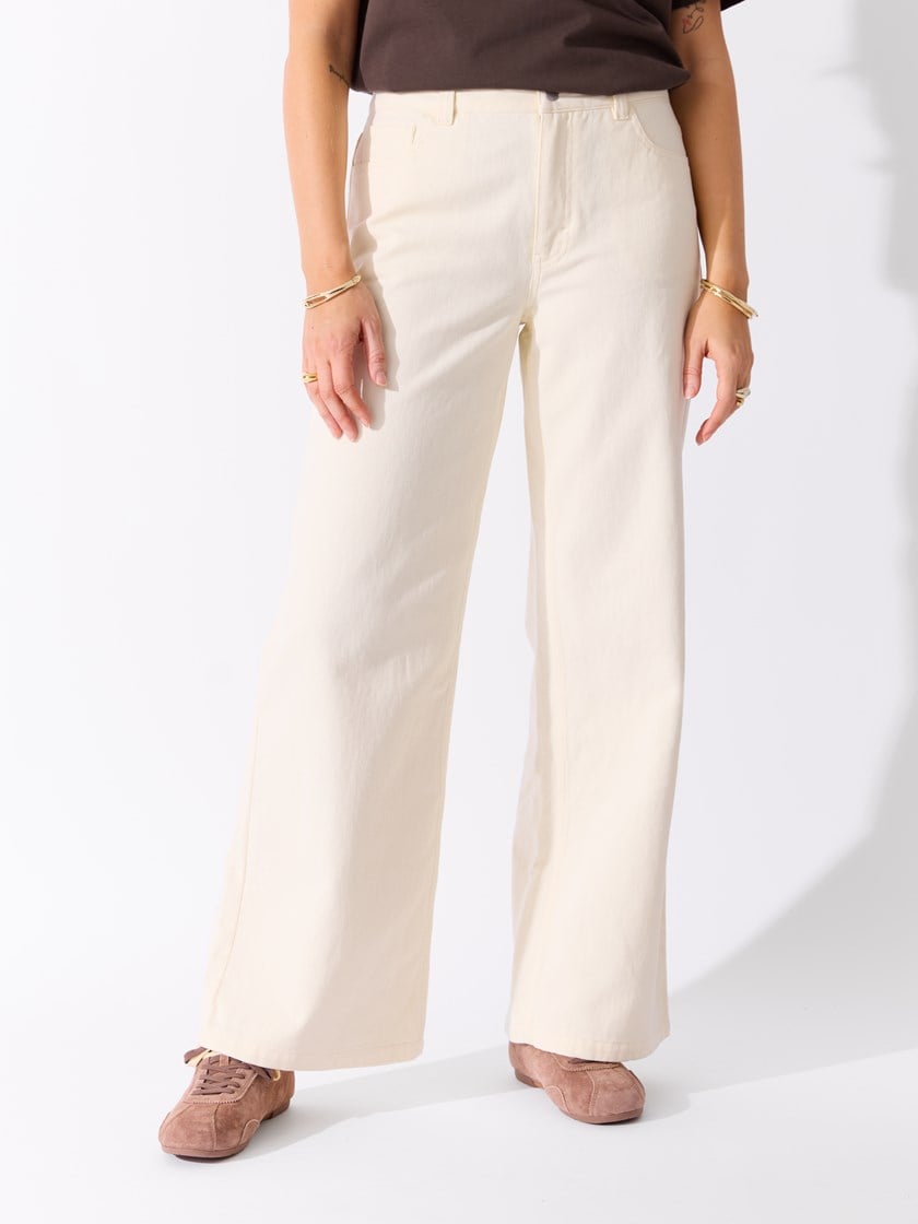 Estelle wide bukse Transparent Yellow