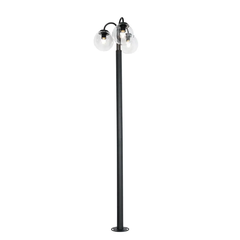 Qazqa staande buitenlampen sfera zwart e27
