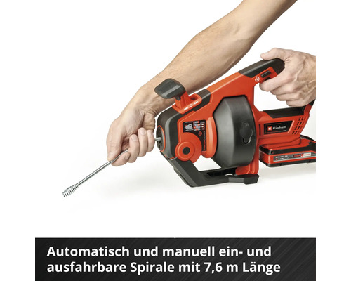 Einhell Power X-Change TE-DA 18/760 Li accu pijpreiniger, zonder accu en lader
