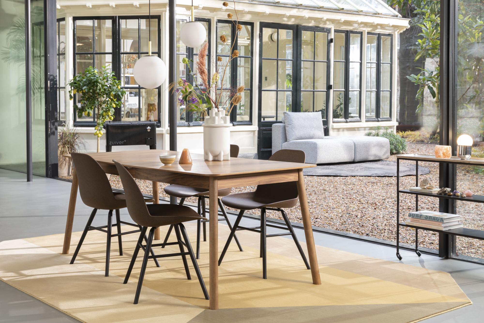 Eettafel Glimps rechthoekig uitschuifbaar walnoot 180-240 x 90