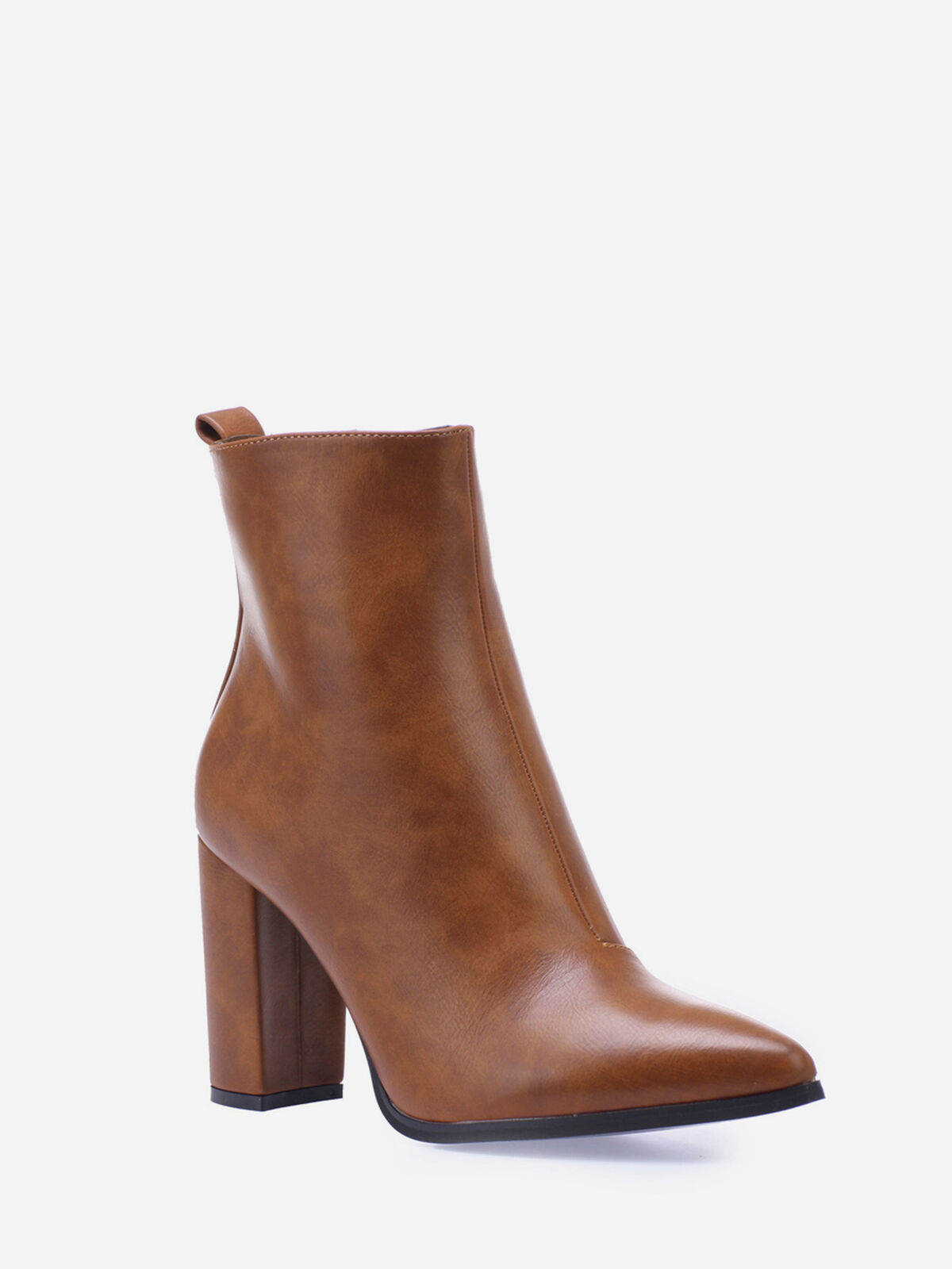 Bottines à talon- Camel