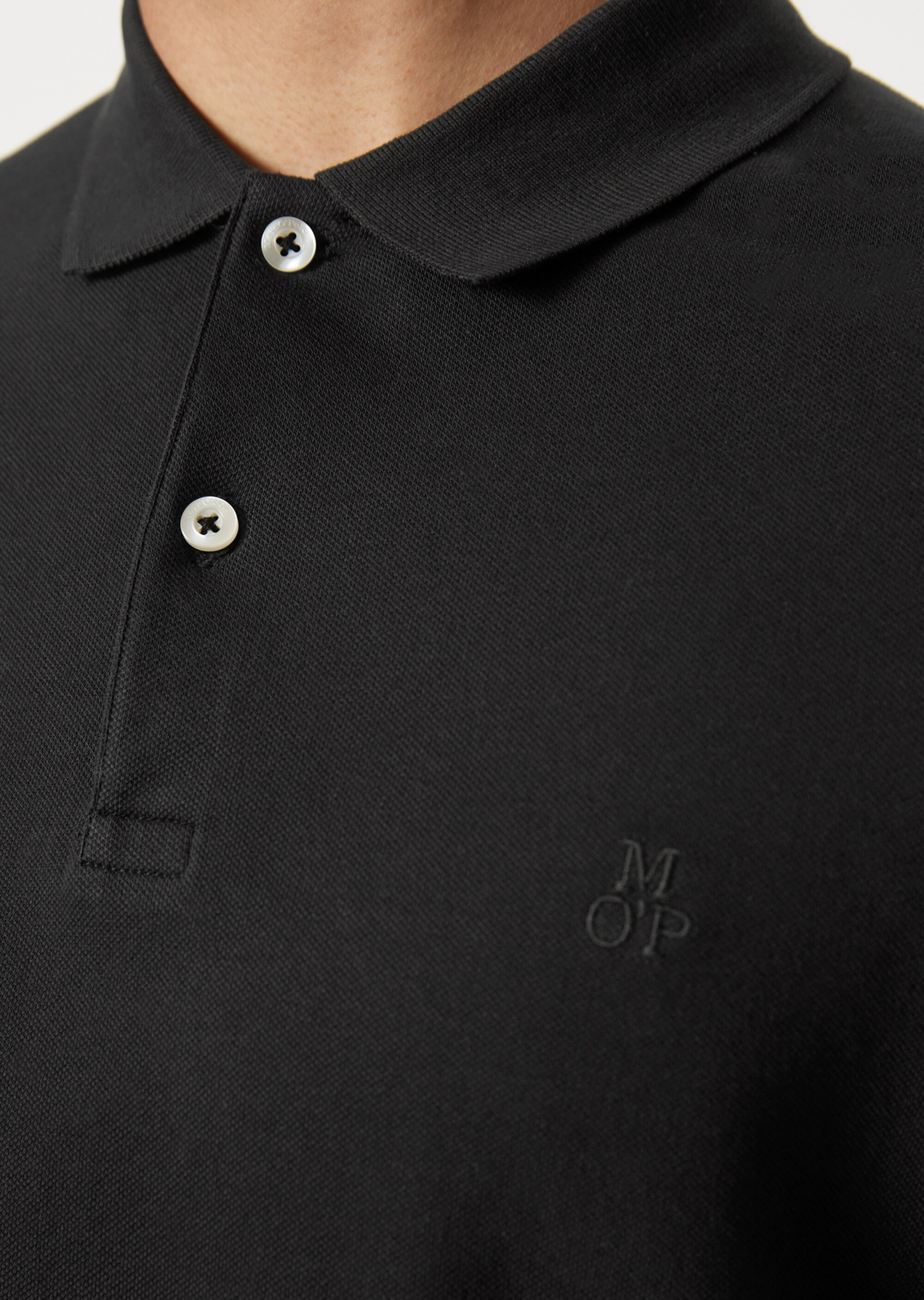 Kurzarm-Poloshirt Piqué shaped aus Organic Cotton-Stretch