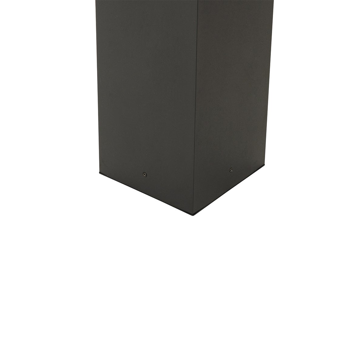 Staande buitenlamp, zwart met geribbeld glas, 80 cm, IP44 - Charlois
