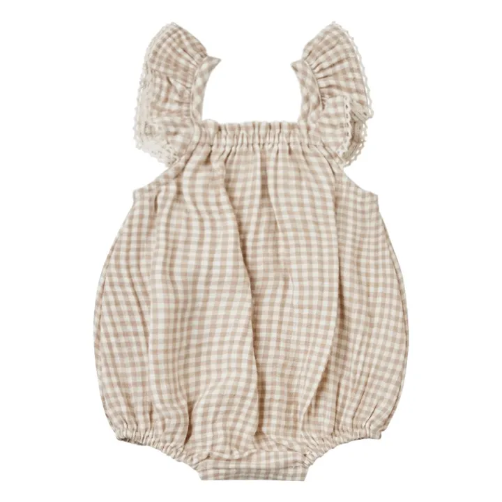 Quincy Mae Barboteuse Bonnie Vichy | Taupe