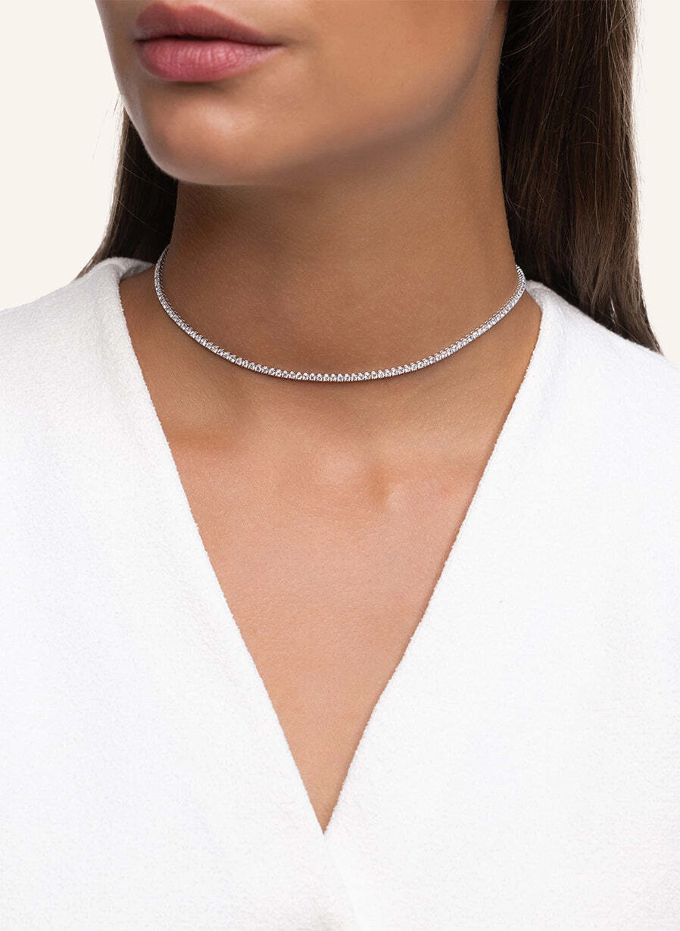 VEYNOU Halskette TENNIS aus 18 Karat Weißgold und 4,30ct. lab-grown Diamanten