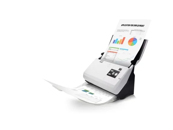 Plustek SmartOffice PN30U - Dokumentscanner - Dual CIS - Duplex - 216 x 5080 mm - 600 dpi x 600 dpi - op til 30 ppm (mono) / op til 30 ppm (farve) - ADF (50 sider) - op til 4000 scanninger pr. dag - USB 2.0, LAN