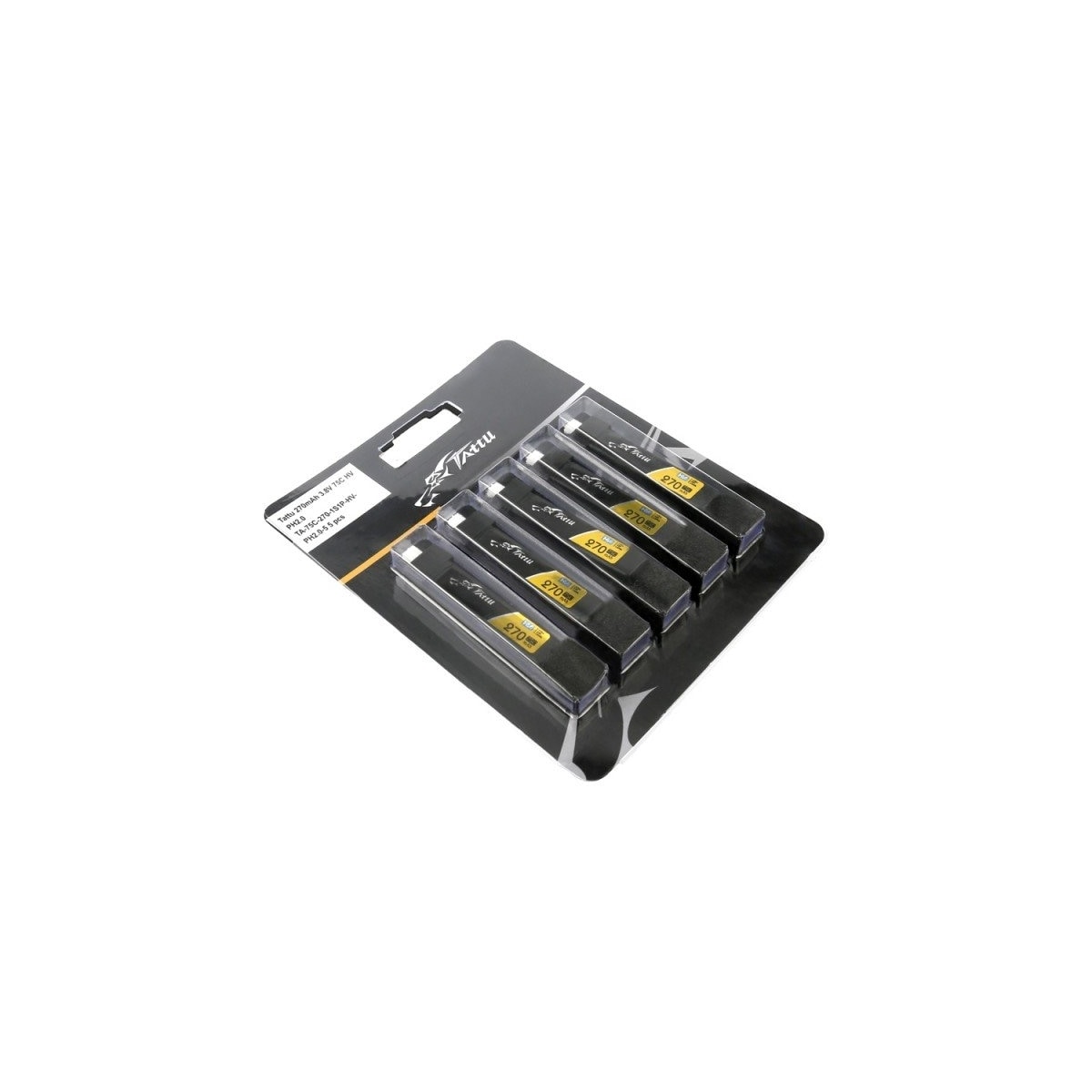 1s 270mAh - 75C - Gens Ace Tattu PH2.0 5-Pack