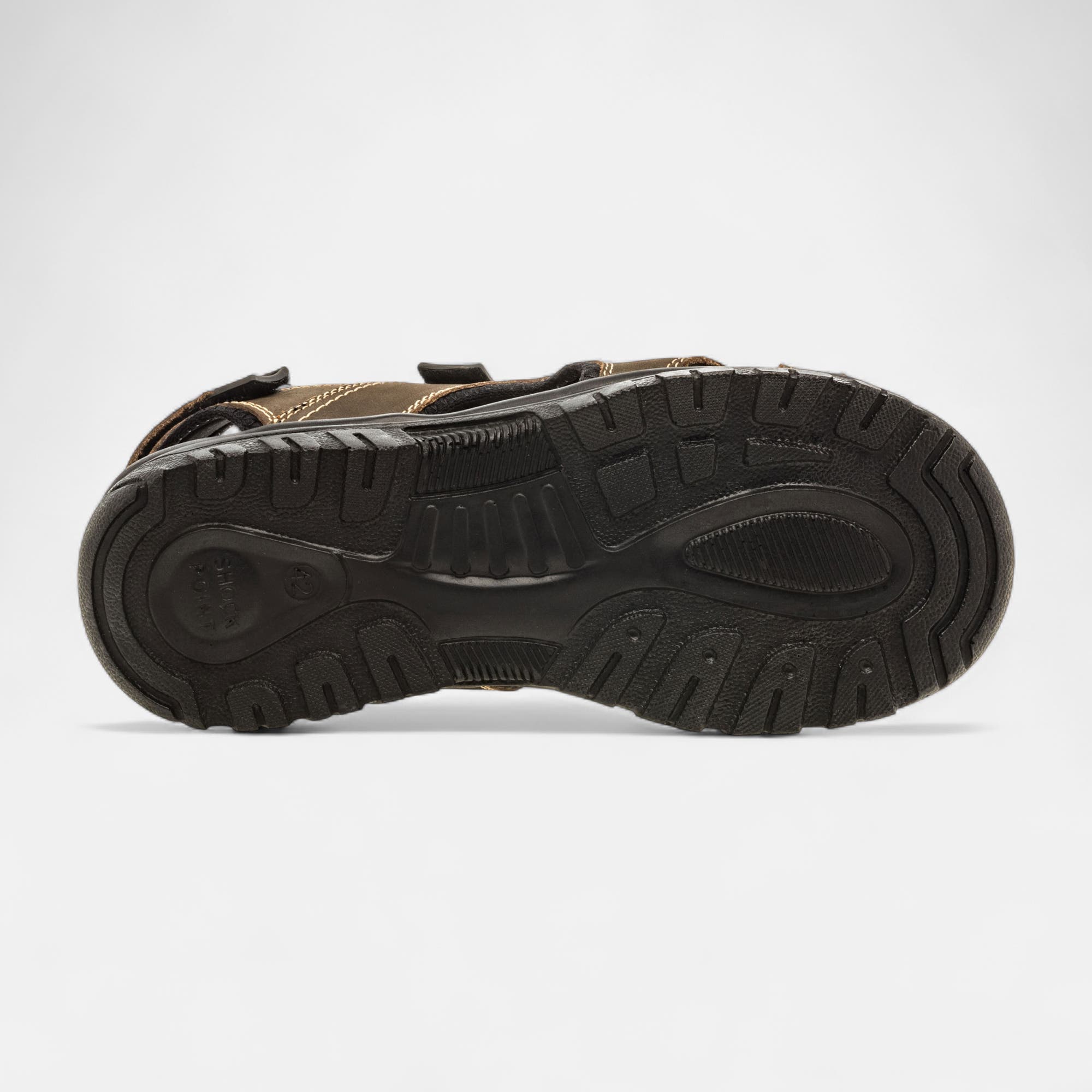 Nu-pieds confort Homme en cuir marron