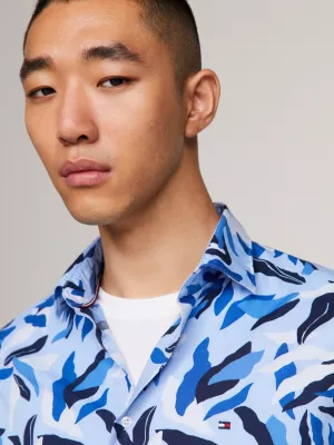 Camisa de corte regular com estampa floral