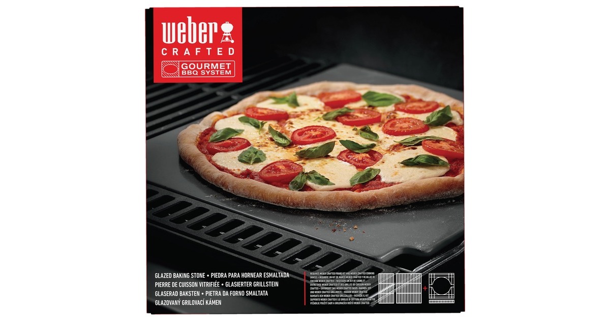WeberCRAFTED-geglazuurde grillsteen​ pizzasteen  (Grijs)