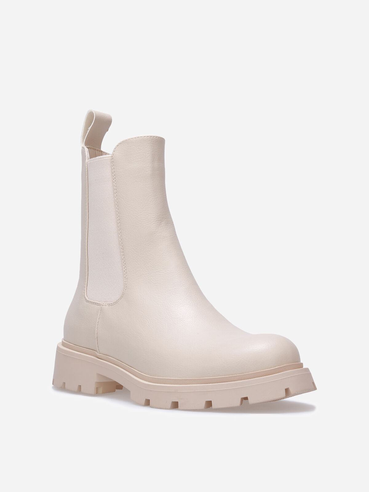 Chelsea à semelle crantée- Beige