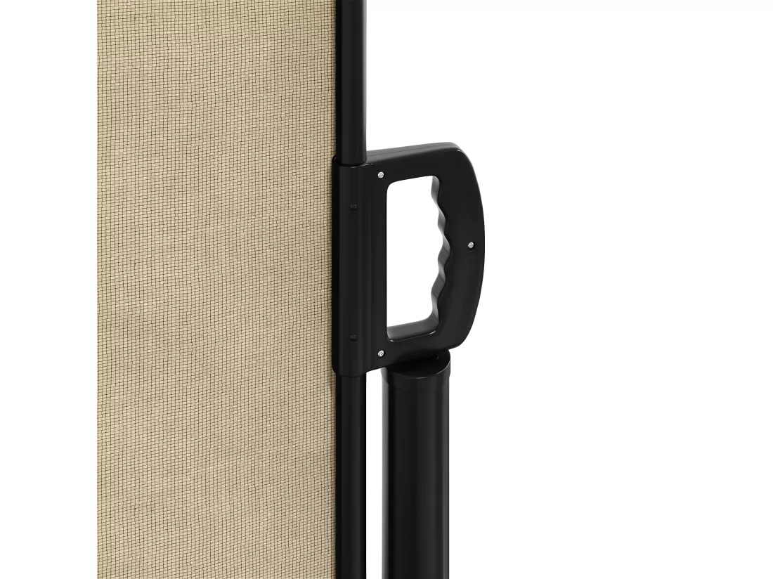 Auvent latéral rétractable beige 100x600 cm