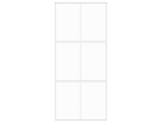 VIDAXL - Porte verre Porte coulissante blanc 90x205 cm verre trempé aluminium