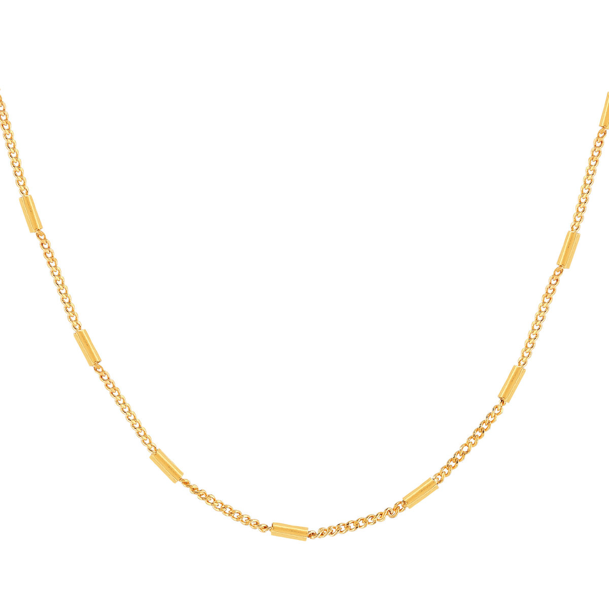 Collier plaqué or jaune 42 à 45 cm