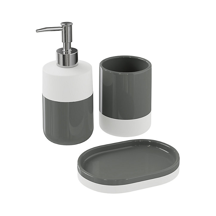 Gobelet Koros blanc et anthracite GoodHome
